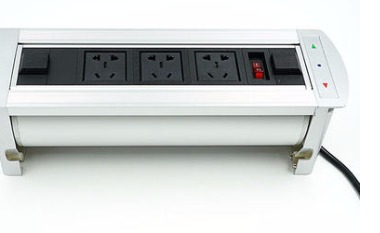 贝桥LG700多功能桌面插座电动翻转嵌入式办公会议桌信息接线盒